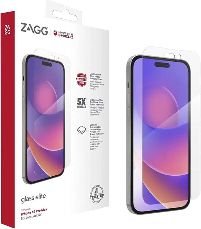 ZAGG Invisible Shield Glass-Elite Screen Protector for Apple iPhone 14 Pro Max