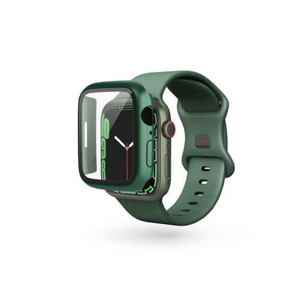 Epico Glass Case, Apple Watch 7, 45mm - protective case, Green