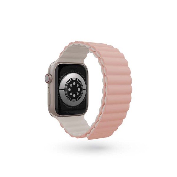 EPICO Watch Strap Magnetic for Apple Watch 42/44/45/49 mm - pink/gray