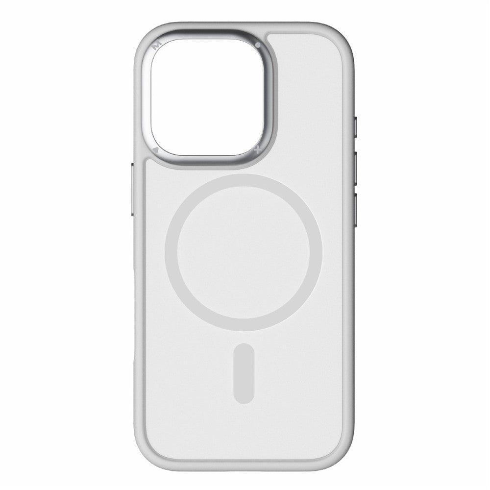 MOMAX CPAP24 For iPhone 16 Pro Case Compatible with MagSafe TPU+PC Matte Phone Cover - Light Grey