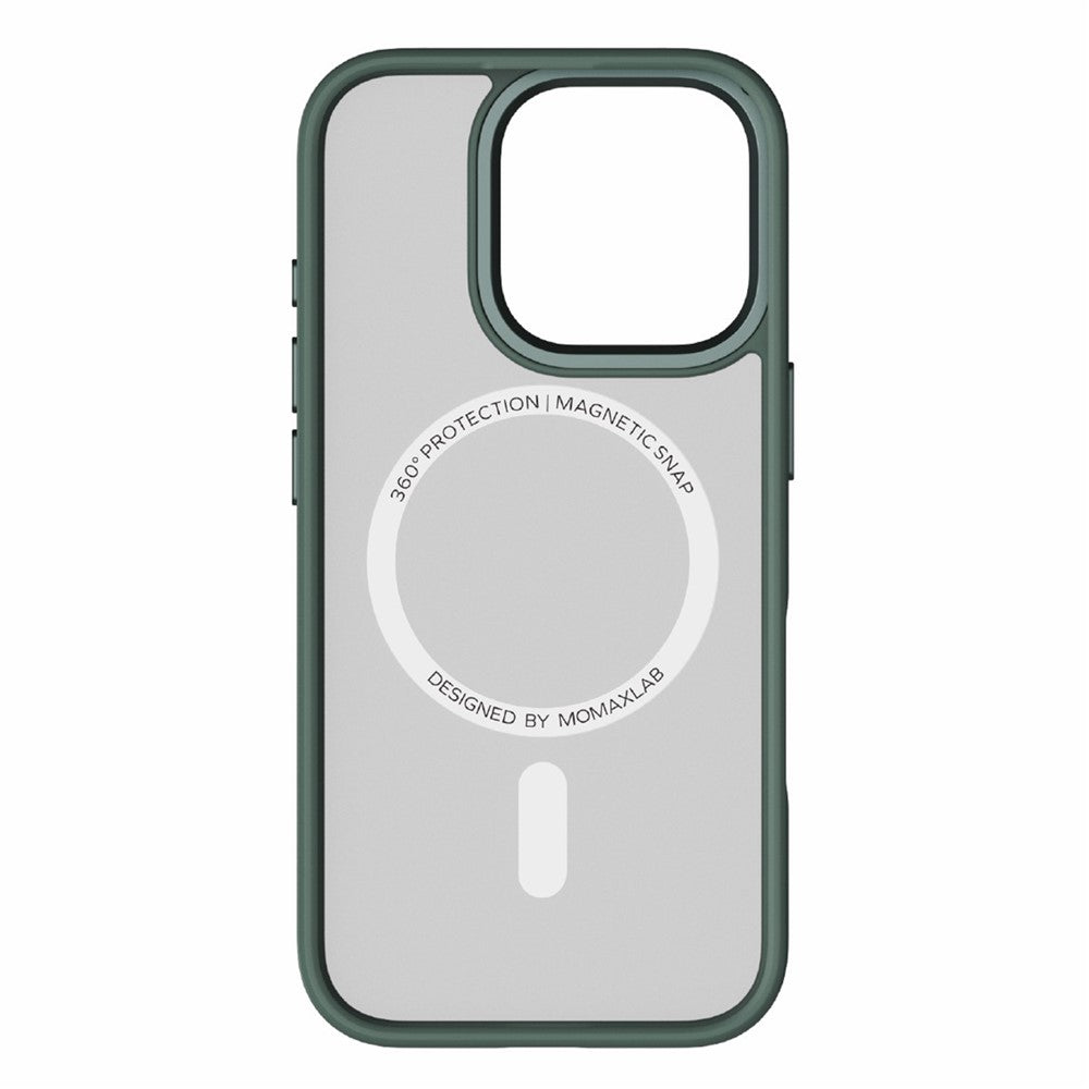 MOMAX CPAP24 For iPhone 16 Pro Max Case Compatible with MagSafe TPU+PC Matte Phone Cover - Green