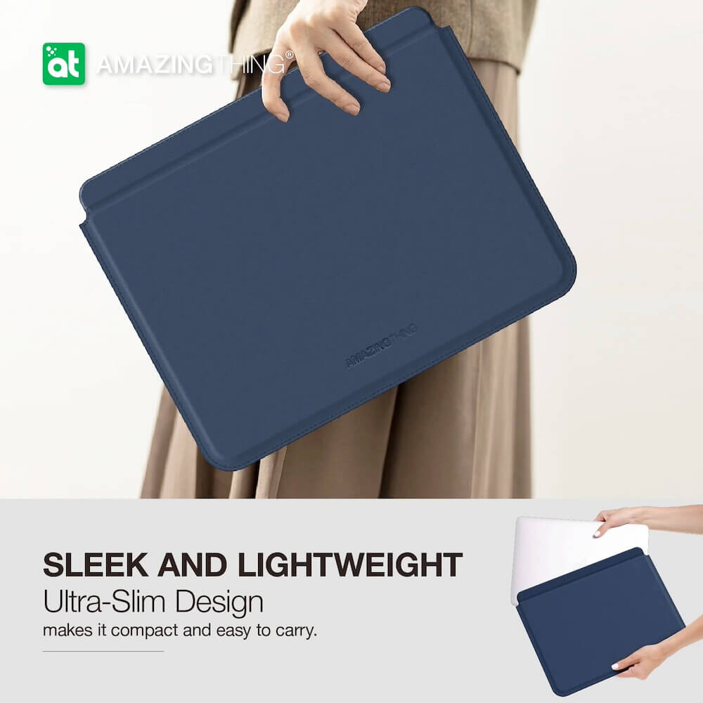 Amazing Thing Matte Pro Mag Sleeve With Stand For 14 Inch Laptop Titan Grey