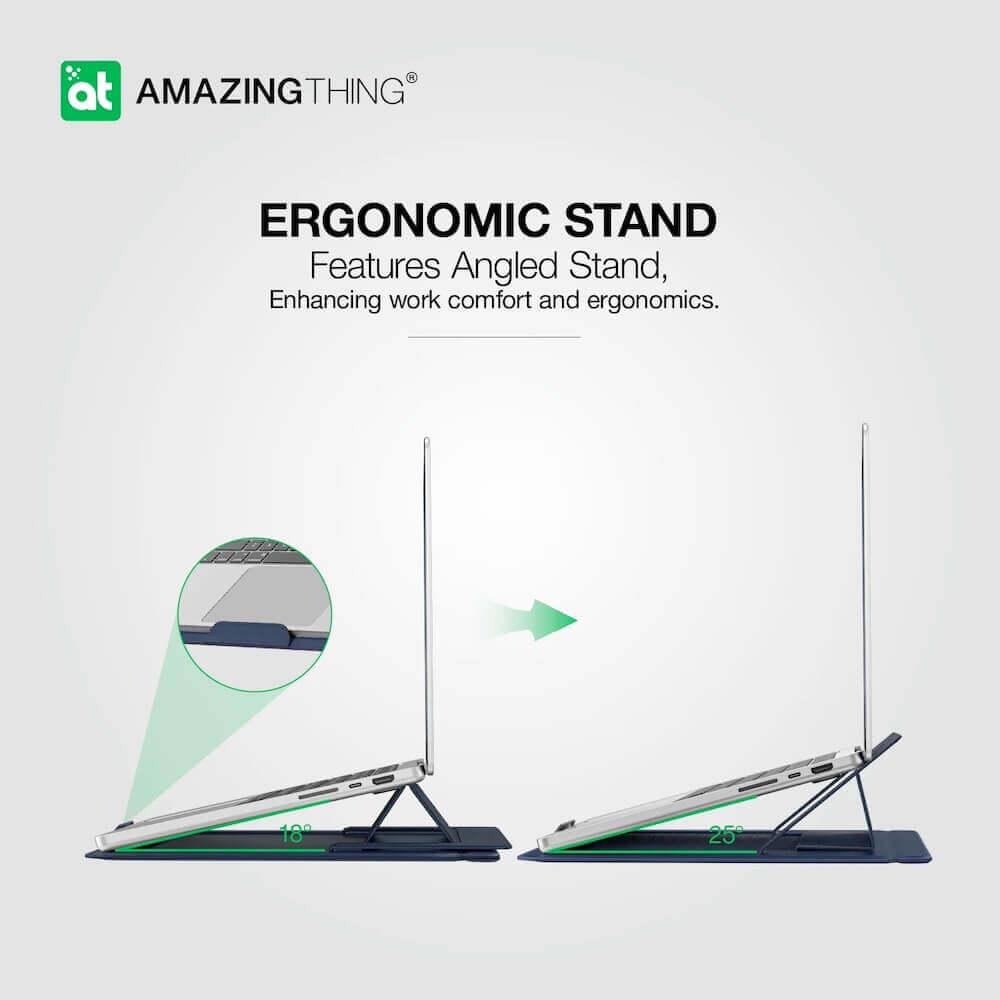 Amazing Thing Matte Pro Mag Sleeve With Stand For 14 Inch Laptop Titan Grey