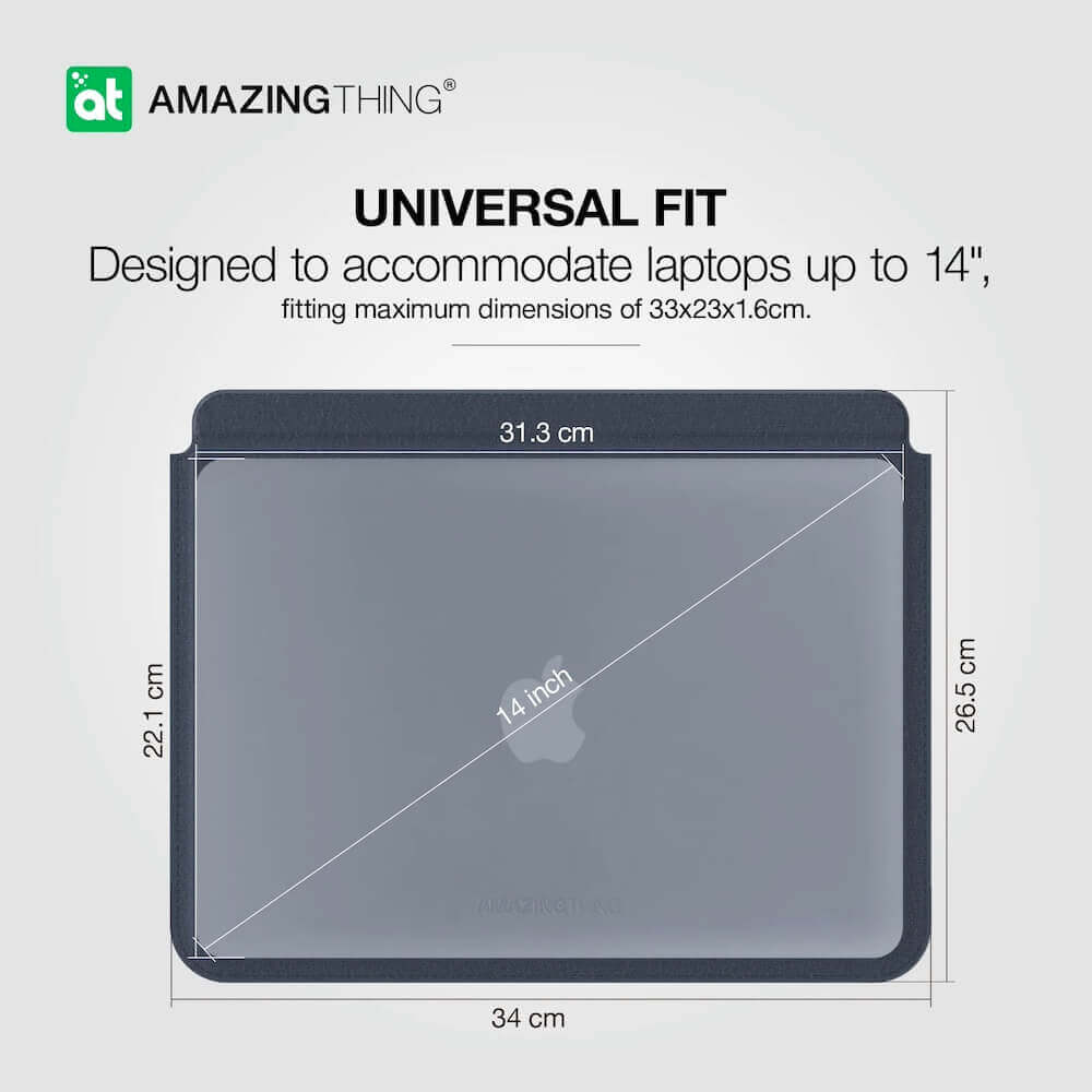 Amazing Thing Matte Pro Mag Sleeve With Stand For 14 Inch Laptop Titan Grey