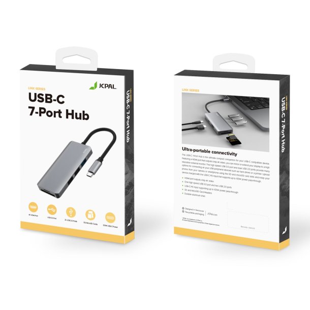 JCPal LINX USB-C to 7-Port Hub