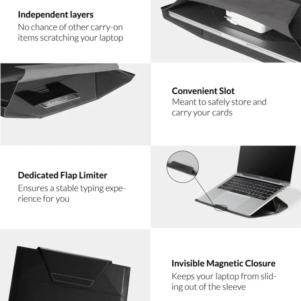 MOFT MB002-1-13B-BK Sleeve for Mac Air 13.3"laptops 14" Classic Nude