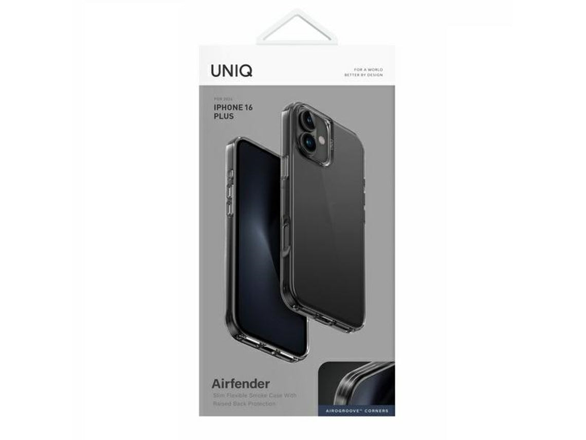 Funda Carcasa Ahumado para iPhone 16 Plus UNIQ Piel Sintética