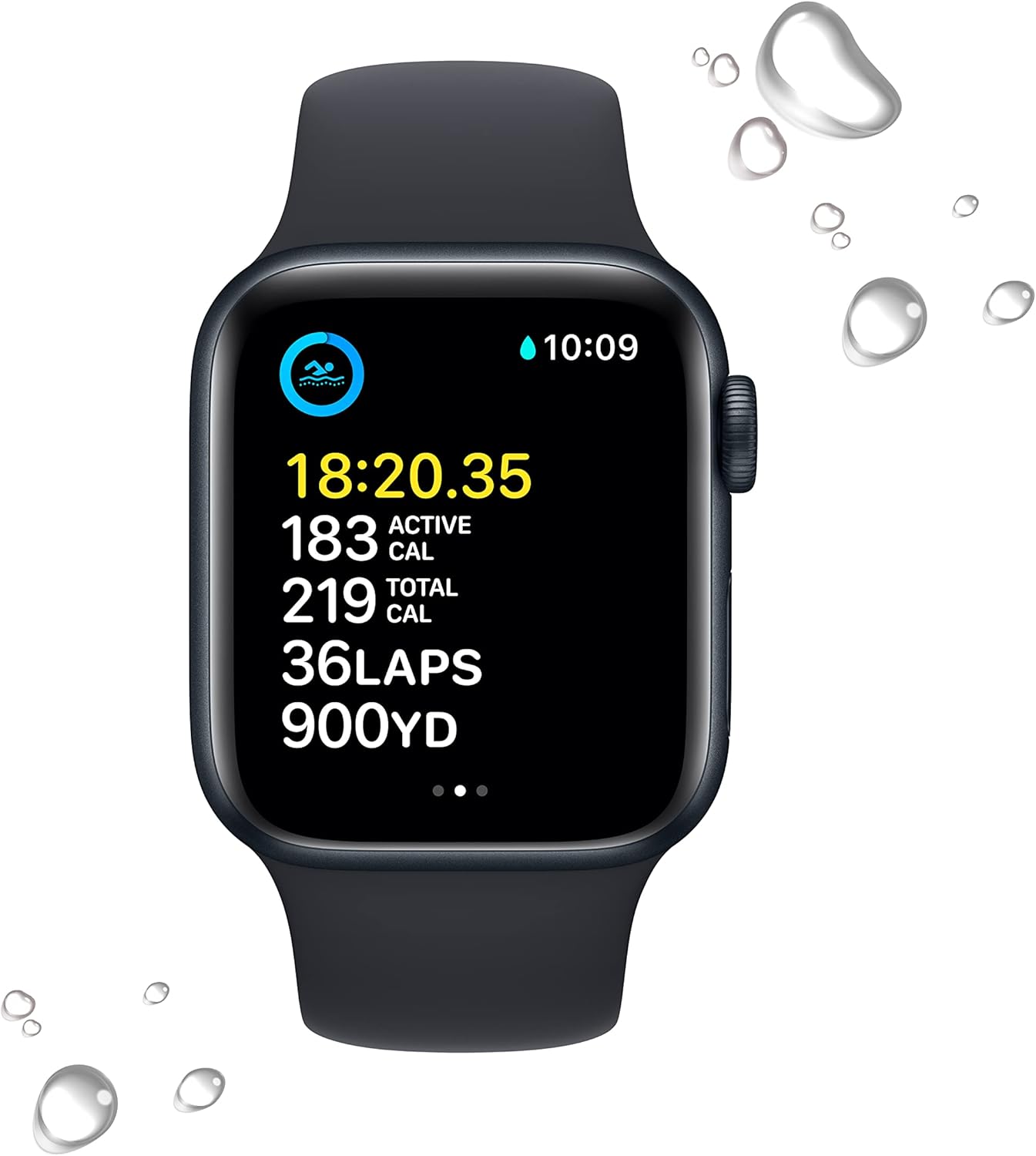 Apple Watch SE GPS 40mm Midnight Aluminum Case Midnight Sport Band S/M