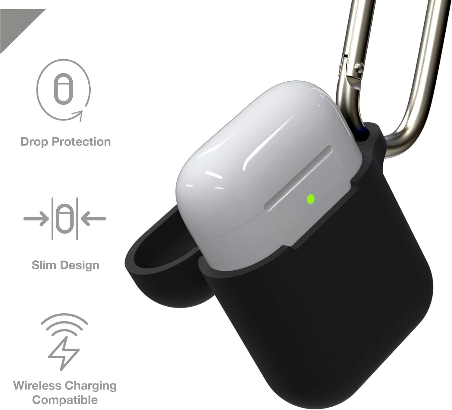 حافظة GEAR4 لسماعات Apple Airpod 1 و2 - أسود