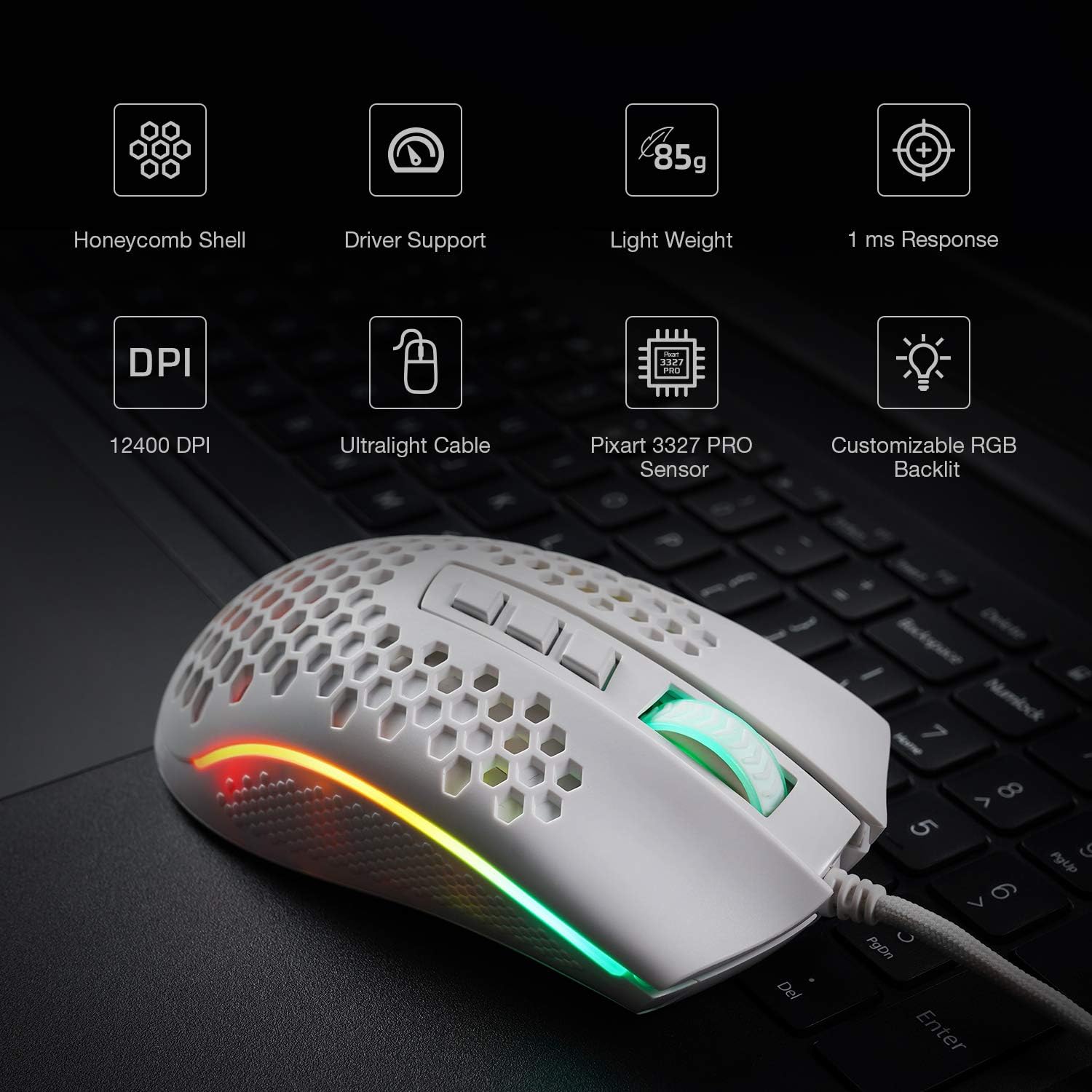 Redragon M808 Storm Pro Gaming Mouse – Wired & Wireless