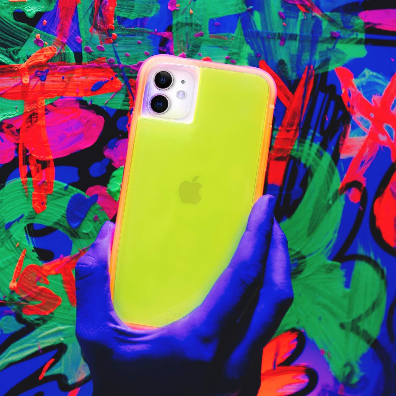 Case-Mate - Tough NEON - Case for iPhone 11 Pro - 5.8 inch - Yellow/Pink Neon