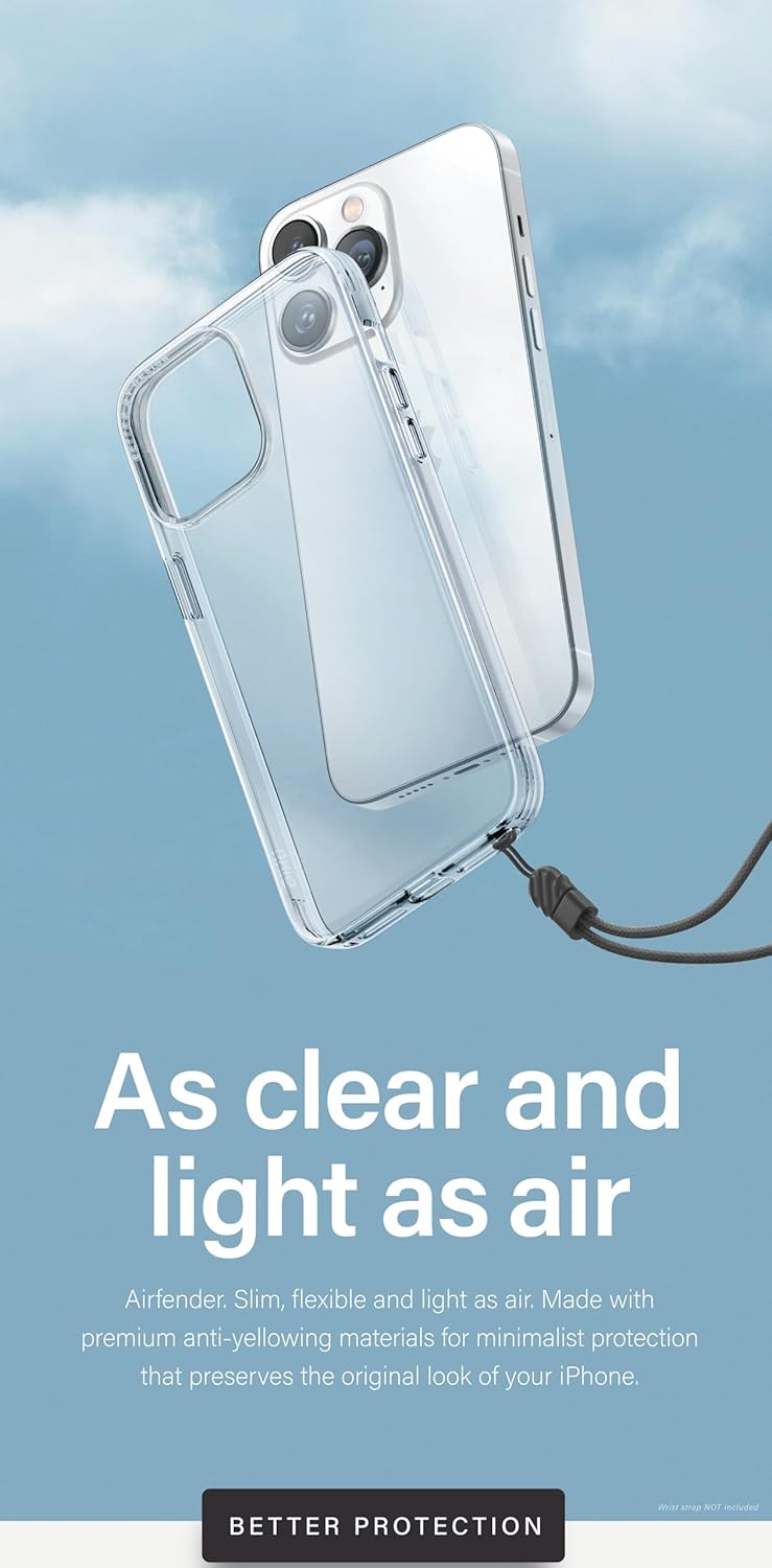 Air Fender Phone Case Compatible with iPhone 14 Plus, CrystalClear