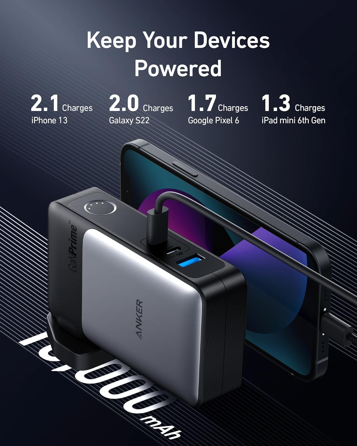 Anker 733 Power Bank 10000 GaNPrime 65W (2-in-1) -Black