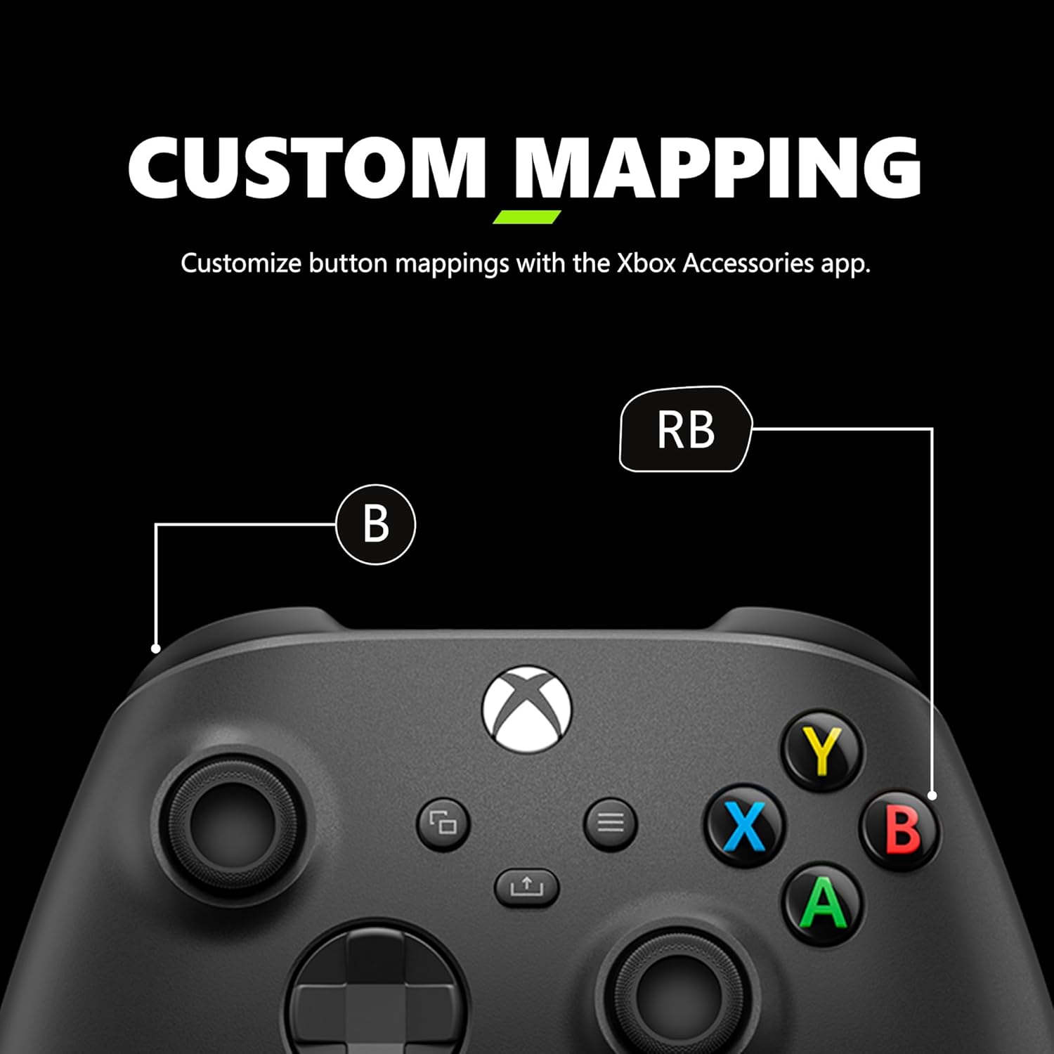 وحدة تحكم الألعاب اللاسلكية Xbox (2025) - Carbon Black - العب على Xbox وWindows وAndroid وiOS وFireTV Sticks وأجهزة التلفزيون الذكية وسماعات الواقع الافتراضي