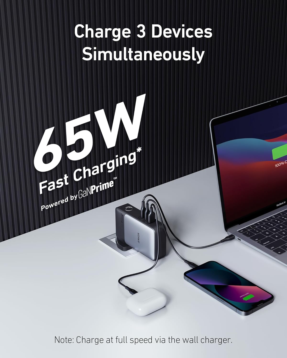 Anker 733 Power Bank 10000 GaNPrime 65W (2-in-1) -Black
