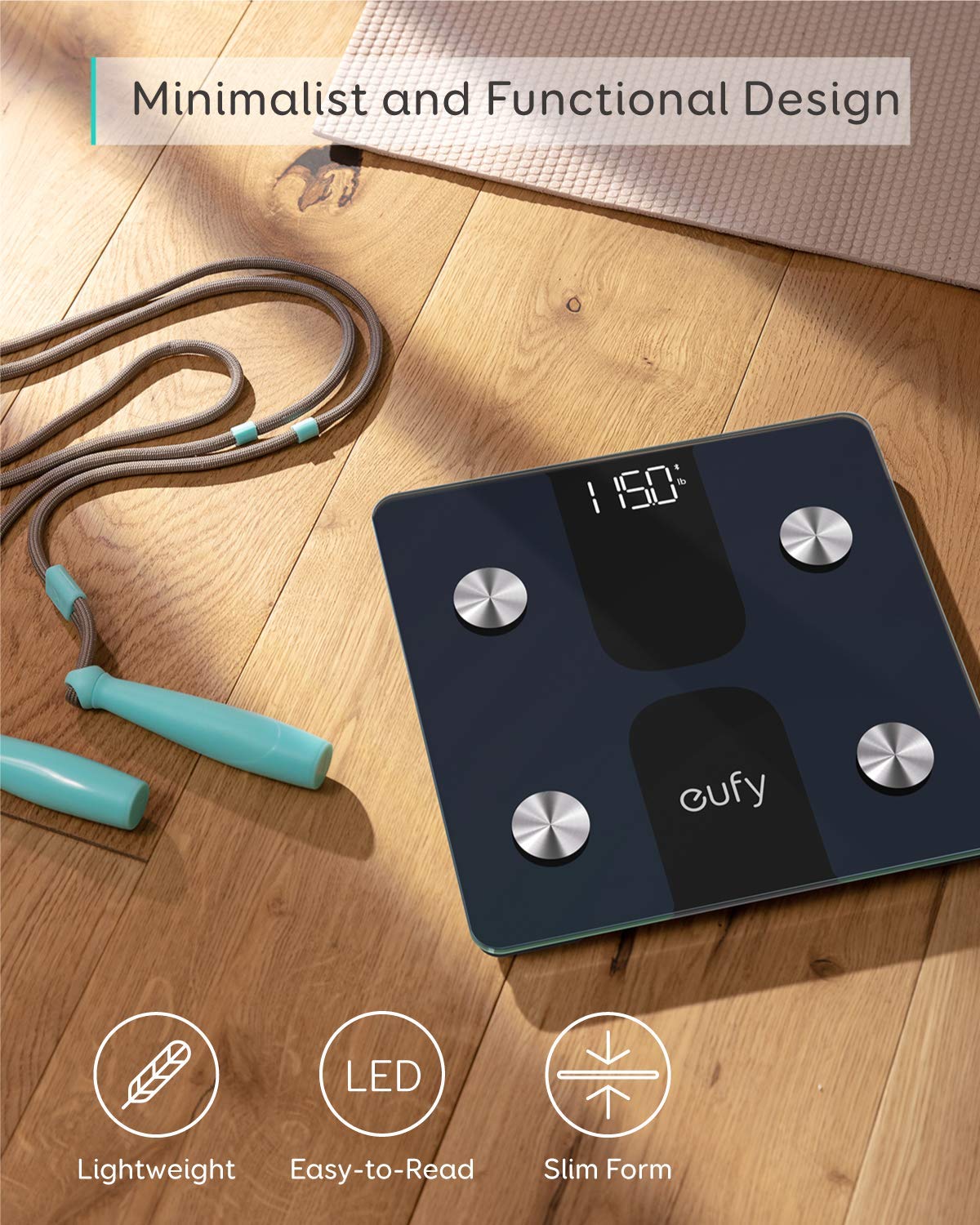 Anker Eufy Smart Scale C1 with Bluetooth - Black