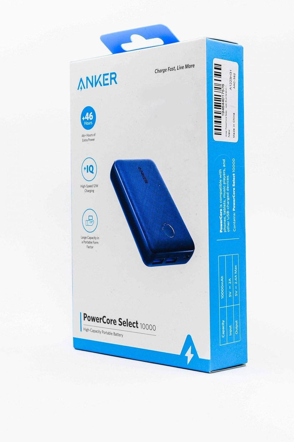 Anker PowerCore Select Power Bank (10000mAh, Blue)
