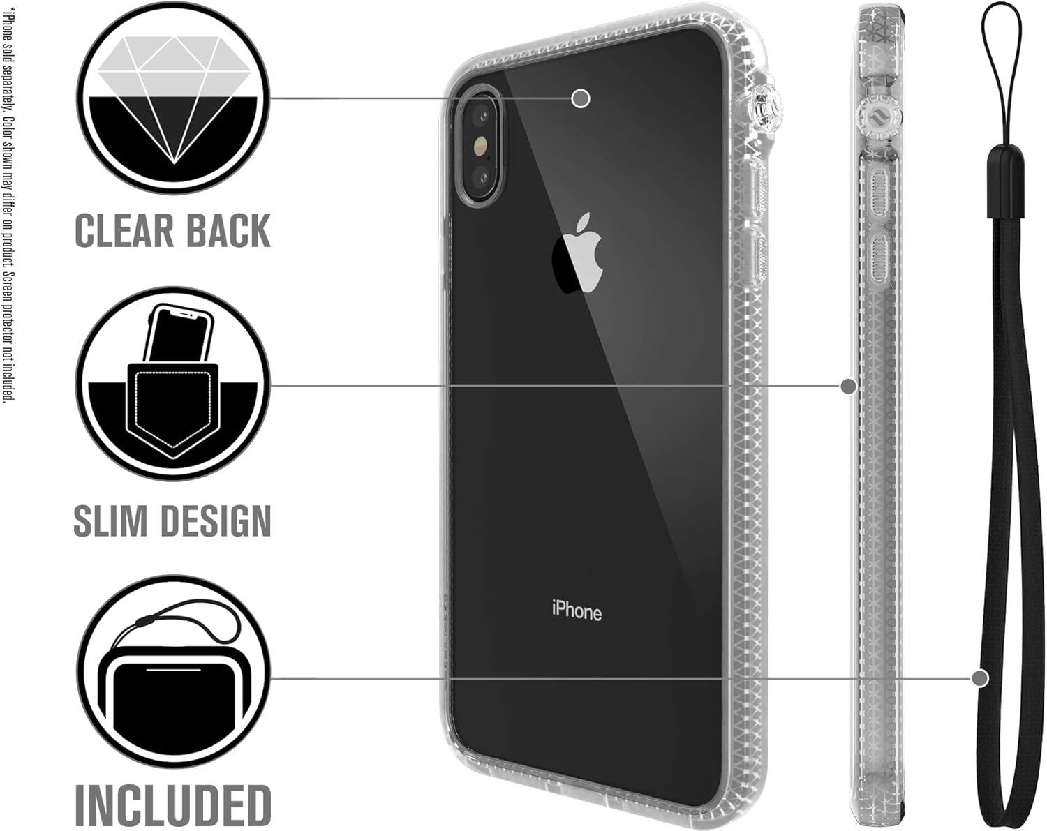 Catalyst Case, Impact Protection, Shockproof for iPhone XS Max, Premium Quality - Transparent