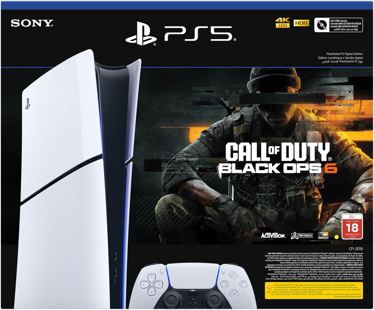 جهاز بلاي ستيشن 5 الرقمي النحيف + لعبة Call of Duty Black Ops 6 - النسخة الإماراتية