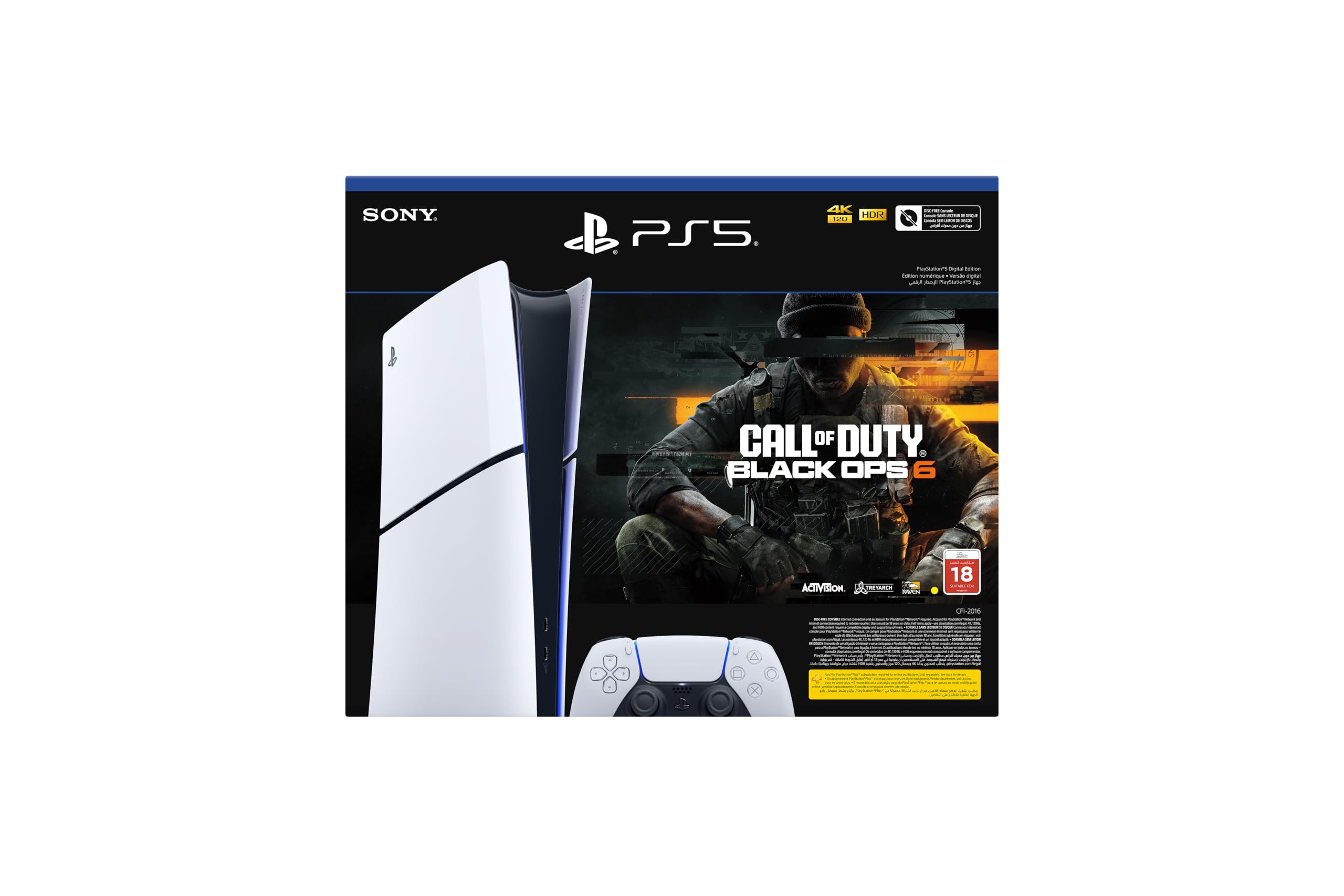 جهاز بلاي ستيشن 5 الرقمي النحيف + لعبة Call of Duty Black Ops 6 - النسخة الإماراتية