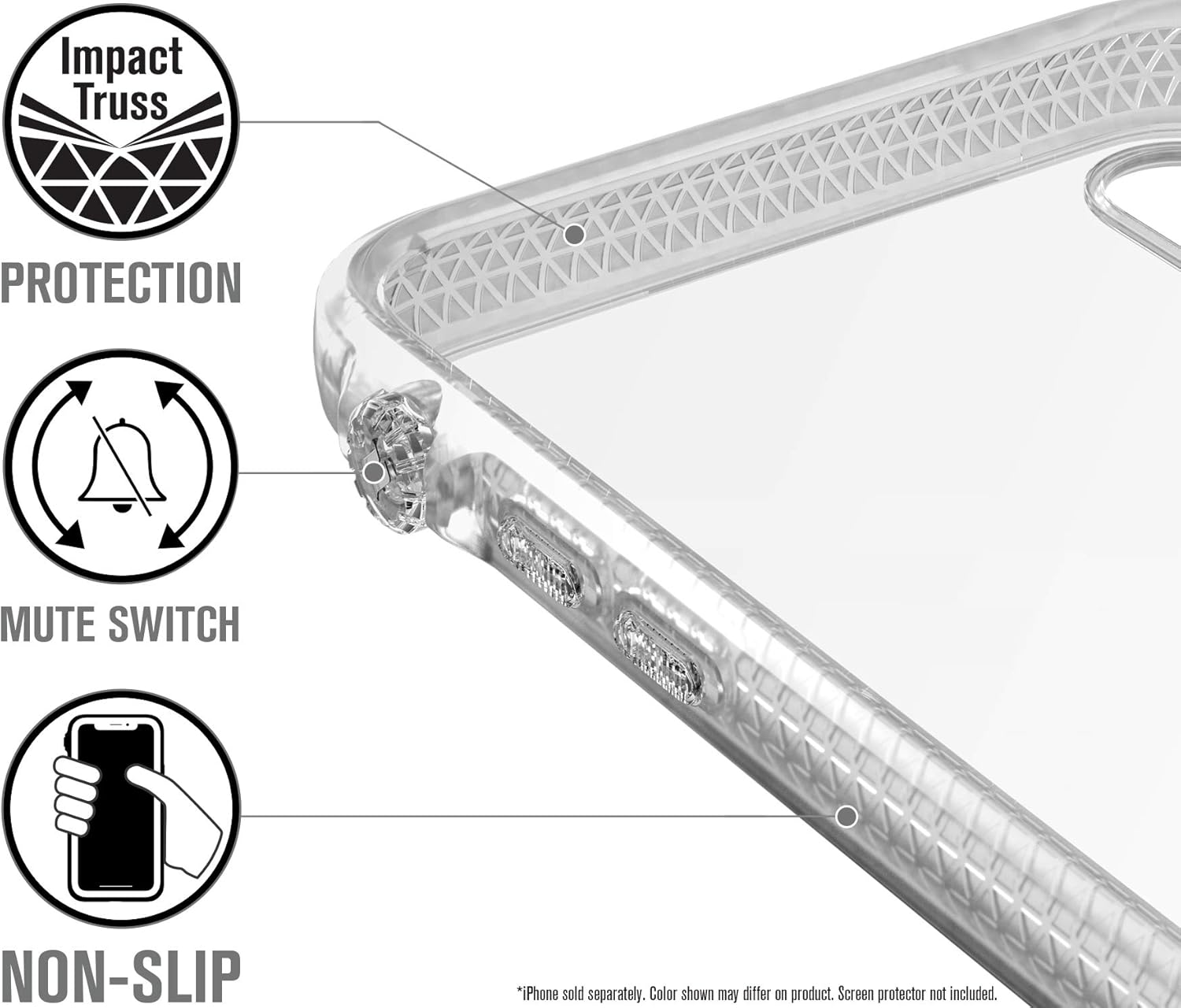 Catalyst Case, Impact Protection, Shockproof for iPhone XS Max, Premium Quality - Transparent