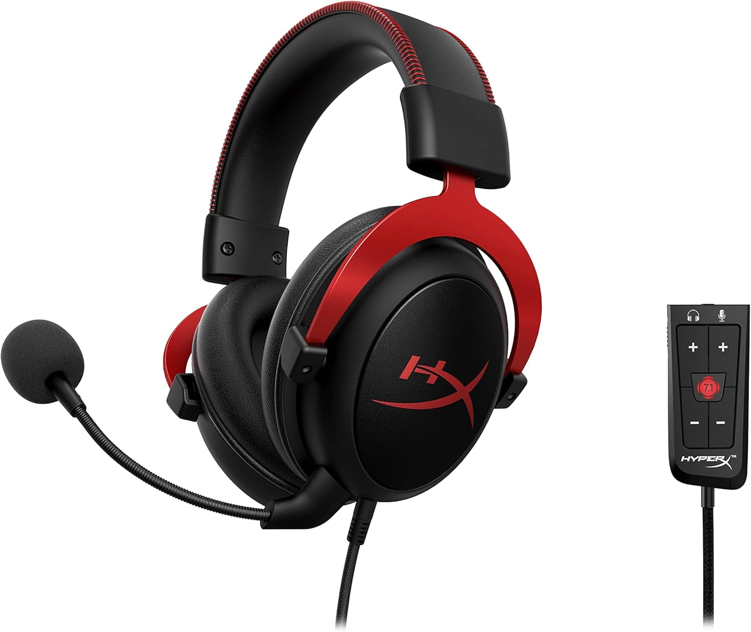 HYPERX Cloud II Gaming Headset for PC & PS4 & Xbox One, Nintendo Switch - Red
