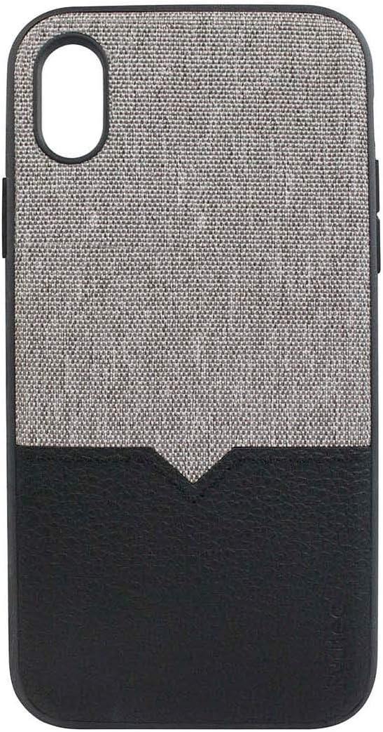 Evutec iPhone XS Max Northill case/cover Canvas Black with aFIX plus air Vent Magnetic Car mount