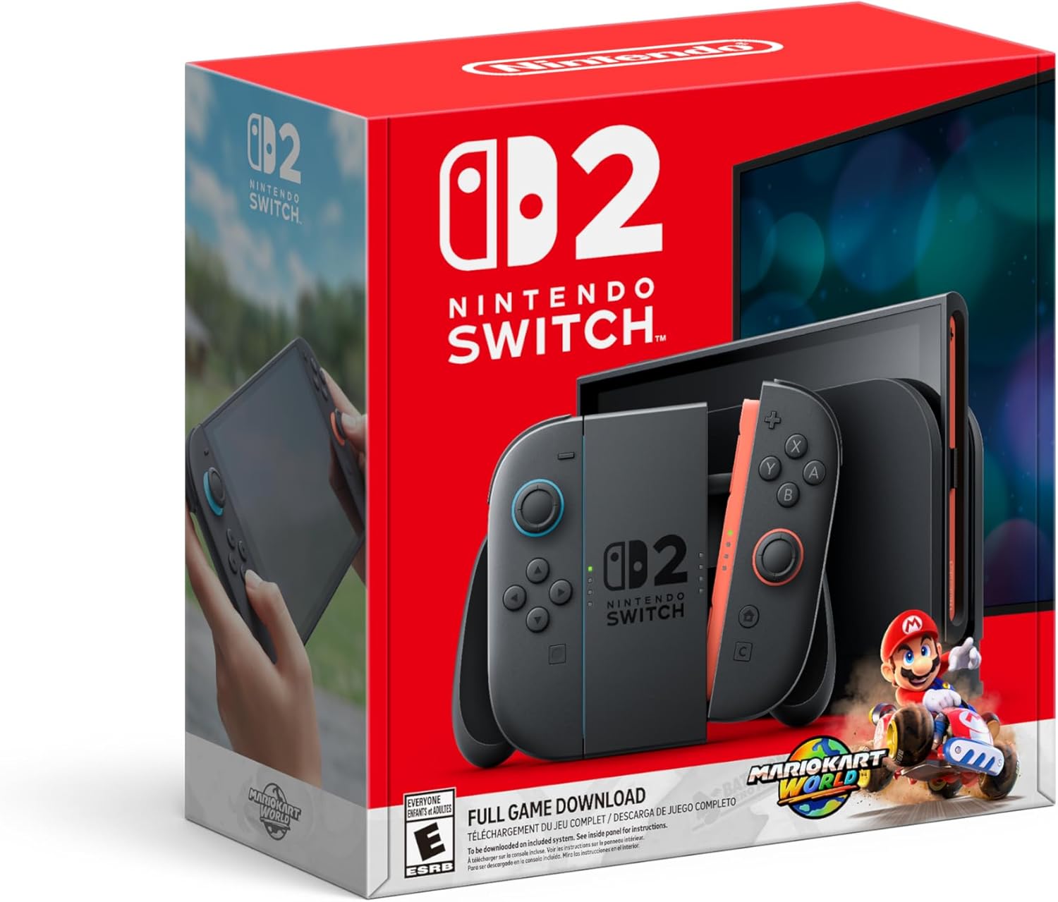 مجموعة جهاز Nintendo Switch 2 + Mario Kart World - الإصدار الدولي [موديل 2025 الجديد]