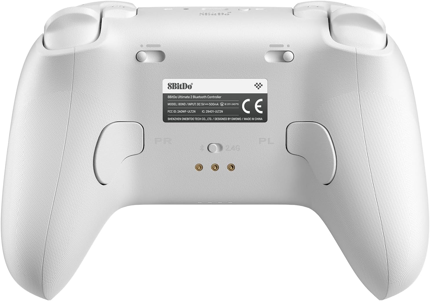 8Bitdo Ultimate 2 Bluetooth Controller for Switch/Switch 2 & Windows PC, Switch Pro Controller with TMR Joysticks, Switchable Hall Effect/Tactile Triggers, Vibration and Motion Control - White