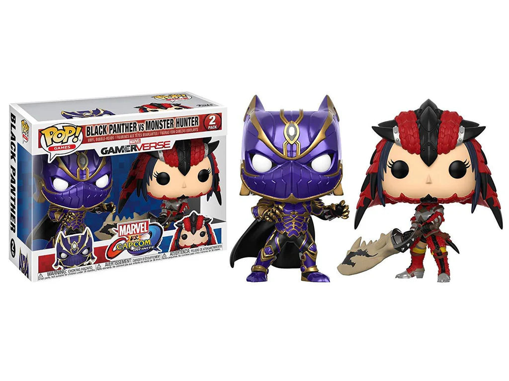 Pop! Games: Marvel vs. Capcom – Black Panther vs. Monster Hunter 2-Pack