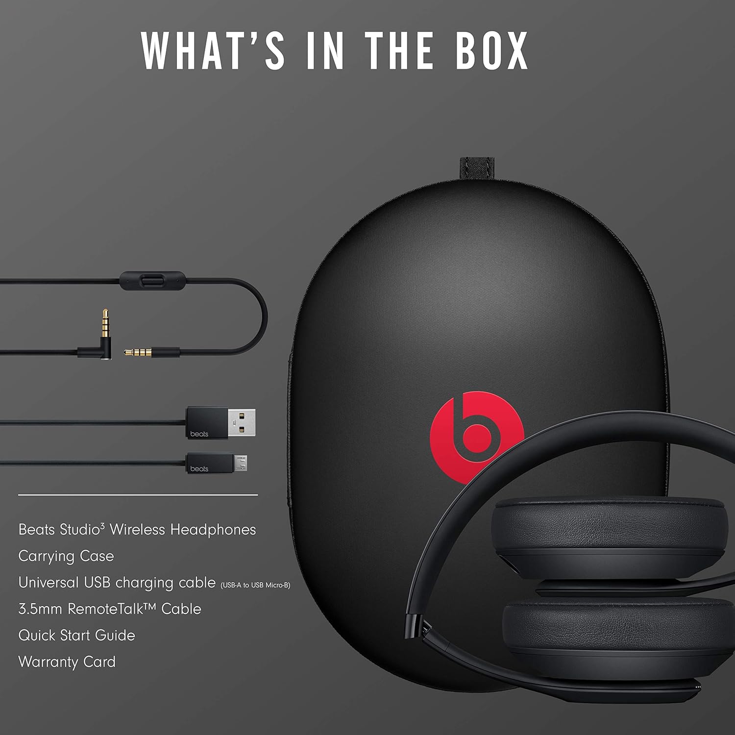 Beats Studio3 Wireless Noise Cancelling Over-Ear Headphones Matte Black