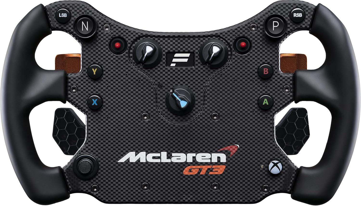 FANATEC CSL Elite Officially Licensed McLaren GT3 v2 Xbox Sim Racing Steering Wheel - Analog Paddles, Magnetic Shift Paddles, Multiposition Switch, OLED Display for PC, PS5, PS4, Xbox Series X|S, Xbox
