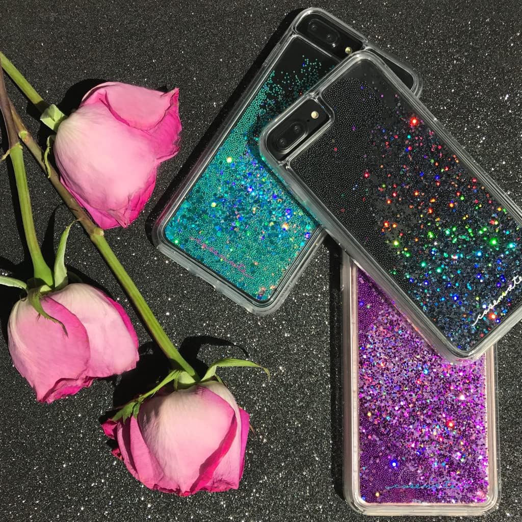 Case-Mate - iPhone 7 Case - Waterfall - Cascading Liquid Glitter - for iPhone 7 / 6s / 6 - Black