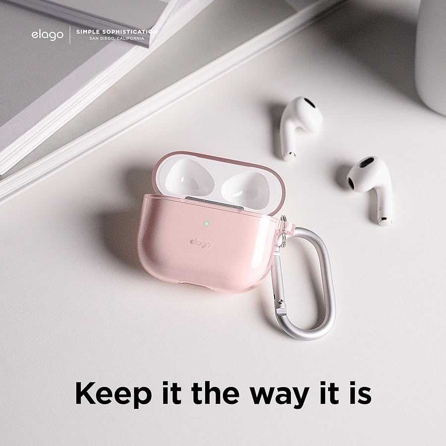 حافظة إيلاجو المعلقة لسماعات AirPods الجيل الثالث (وردي جميل)