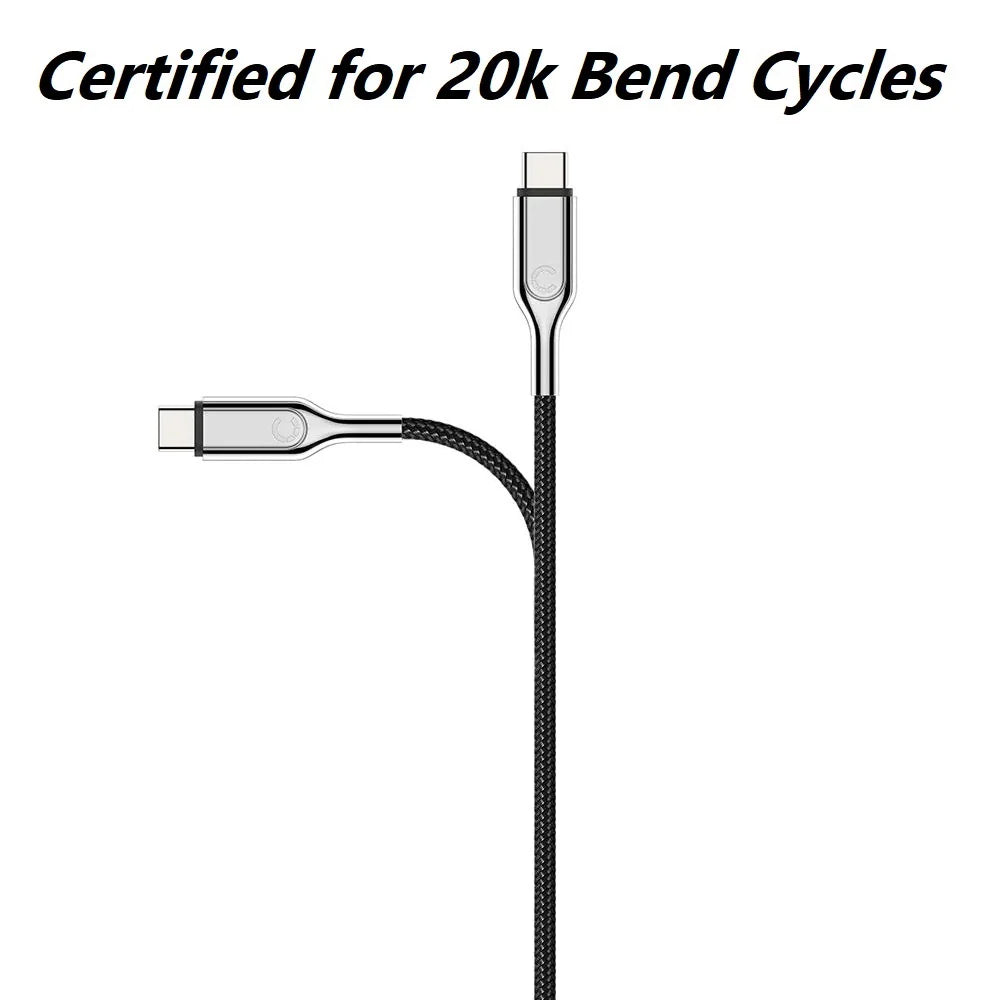 Cygnett Armoured USB-C to USB-A 2.0 Cable 10cm - Black