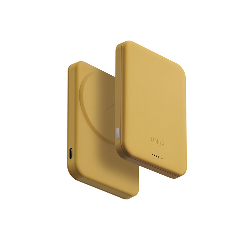 UNIQ Lyden Lexa 5000mAh Magnetic Fast Wireless USB-C PD Power Bank – Canary Yellow