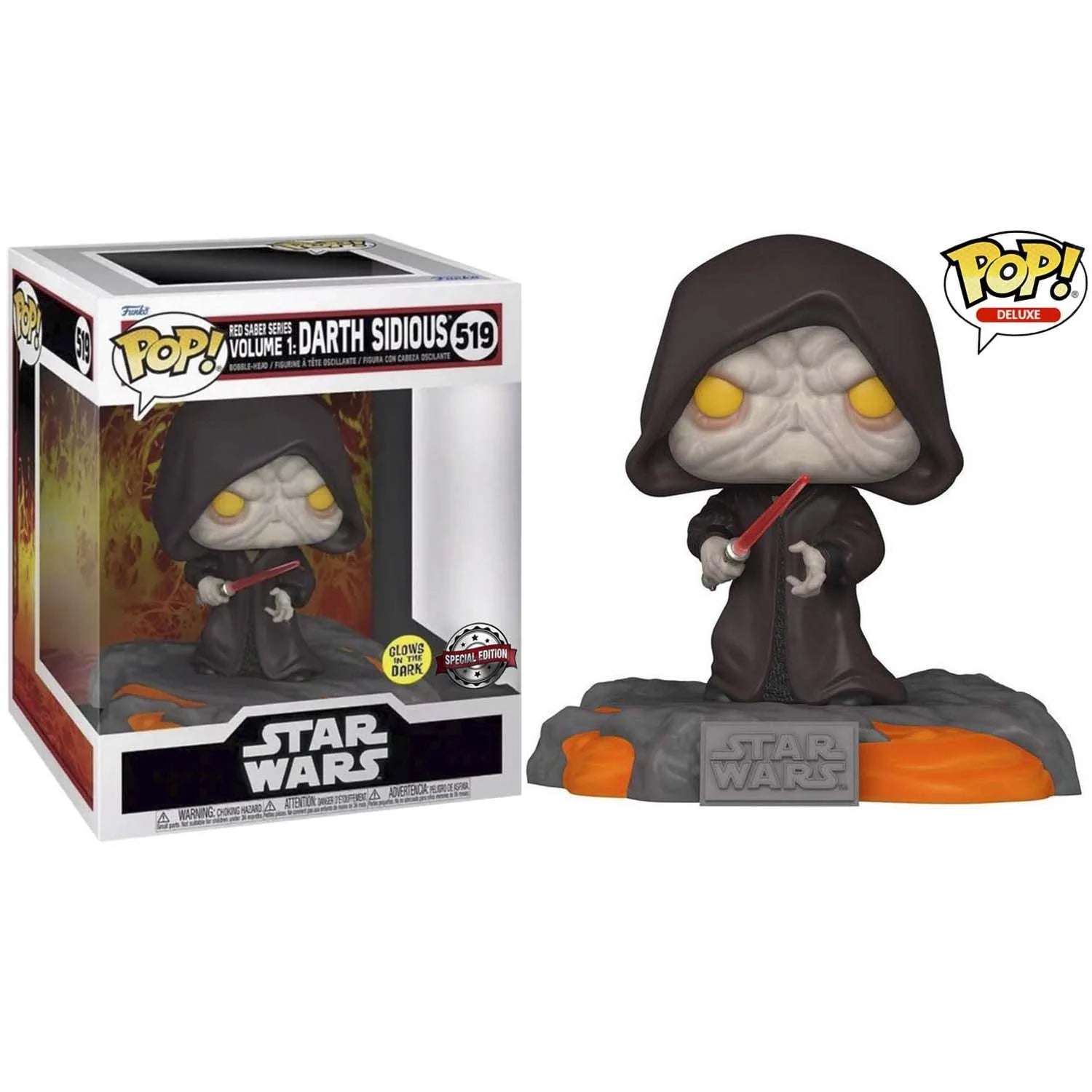 Pop Deluxe! Star Wars: Sith – Darth Sidious (Glow Worm) (Exclusive)