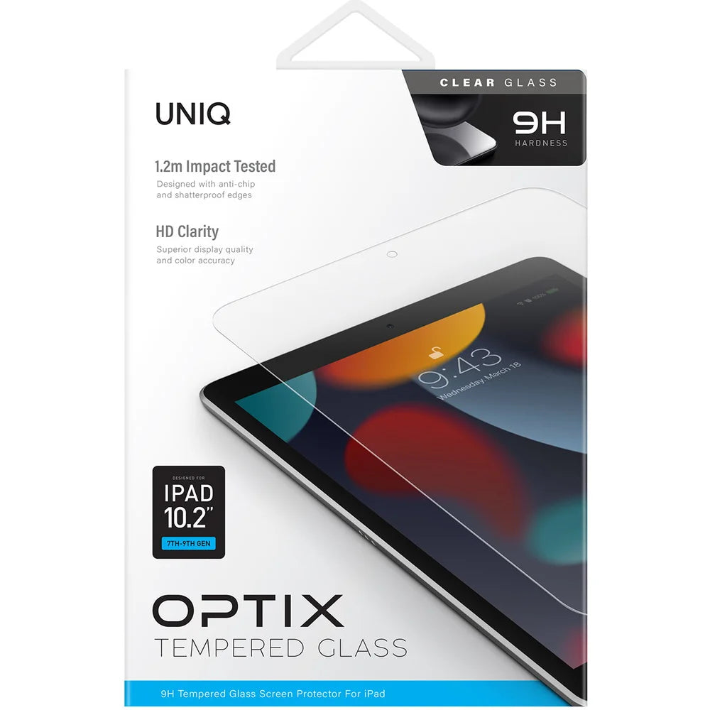 UNIQ OPTIX Clear Glass Screen Protector iPad 10.2" (7-9th Gen)