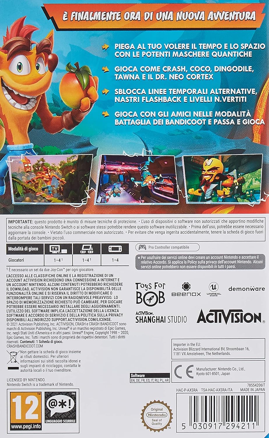 ACTIVISION CRASH BANDICOOT 4 ITS ABOUT TIME (Nintendo Switch)