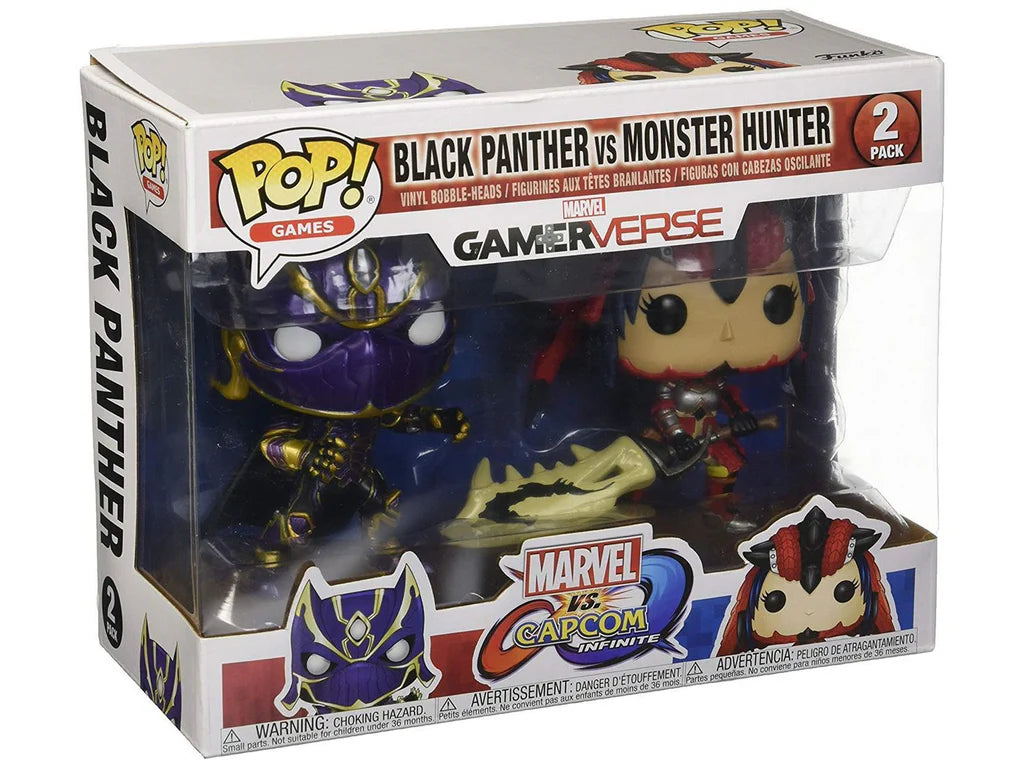Pop! Games: Marvel vs. Capcom – Black Panther vs. Monster Hunter 2-Pack