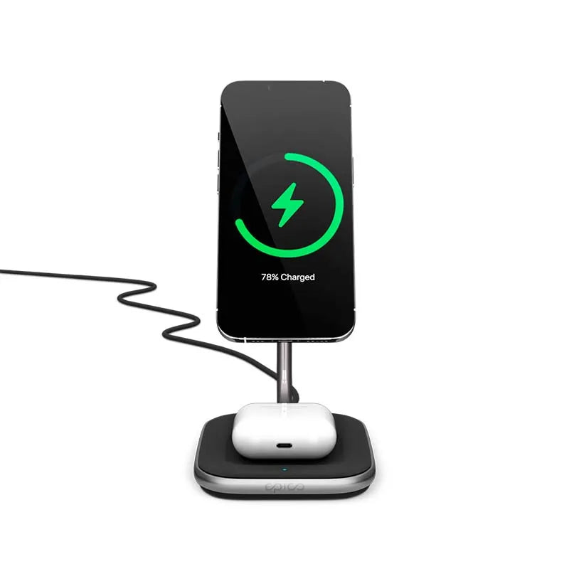 Epico 2 in 1 MagSafe Wireless Charger - Black