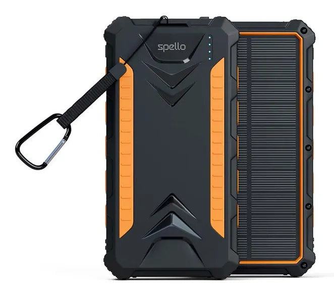 Spello 24000mAh Solar Power Bank With Qi wireless charging