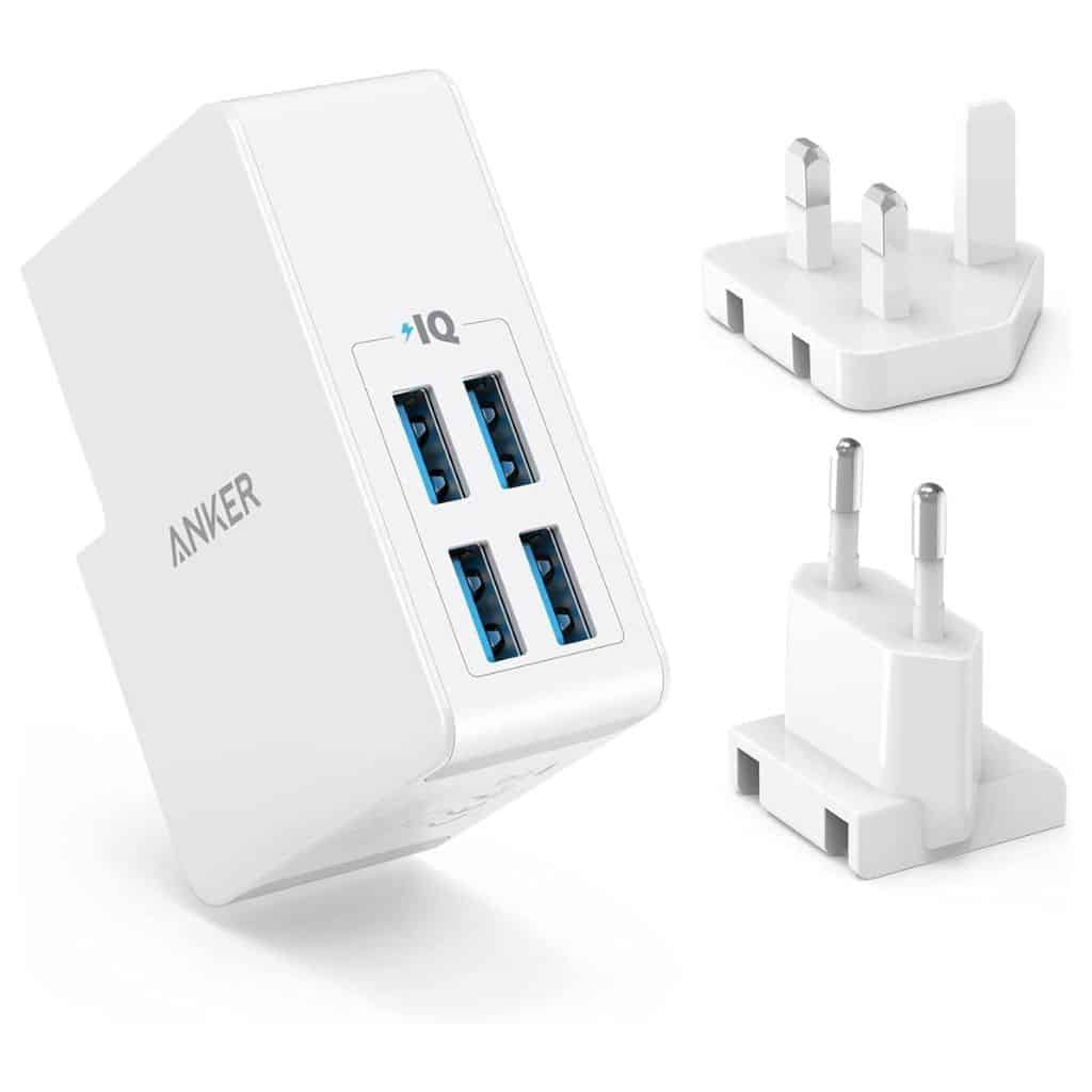 ANKER POWER PORT 4 LITE 4-PORT WALL CHARGING ADAPTER(A2042L21) - WHITE