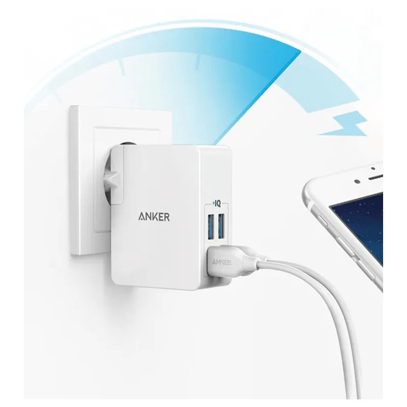 ANKER POWER PORT 4 LITE 4-PORT WALL CHARGING ADAPTER(A2042L21) - WHITE