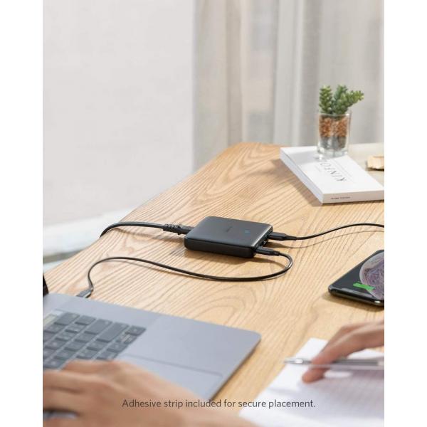 موزع شحن Anker PowerPort III Slim PD رباعي المنافذ (أسود)