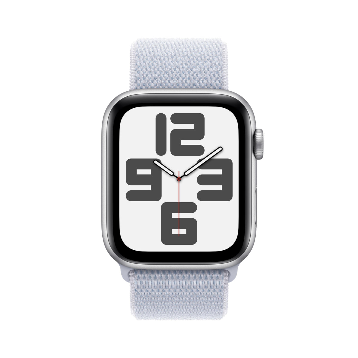 Apple Watch SE GPS 40mm Silver Aluminium Case with Blue Cloud Sport Loop - One Size