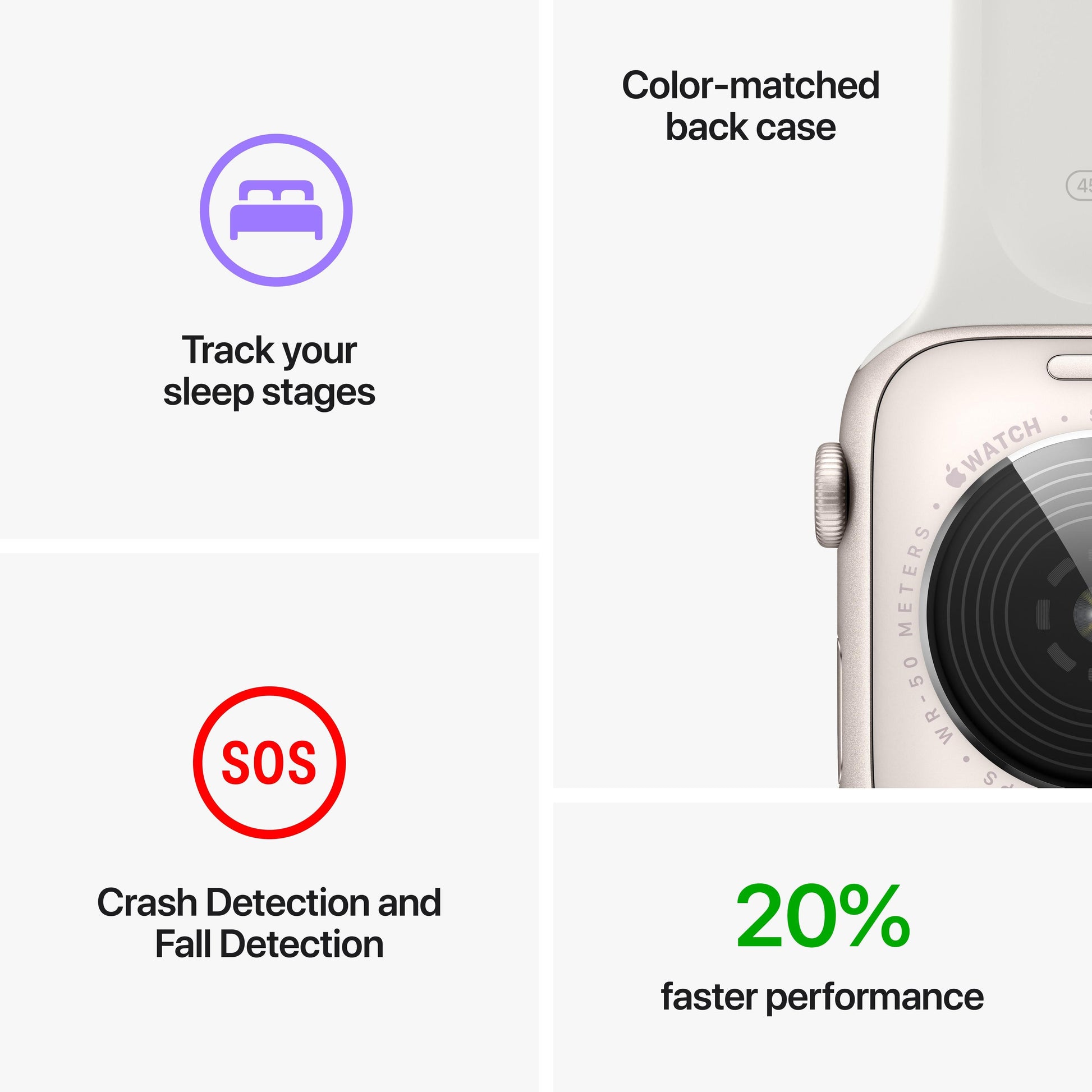 ساعة Apple Watch SE (الجيل الثاني) GPS الذكية مقاس 44 مم مع هيكل من الألومنيوم الليلي وسوار رياضي ليلي - مقاس متوسط/كبير 