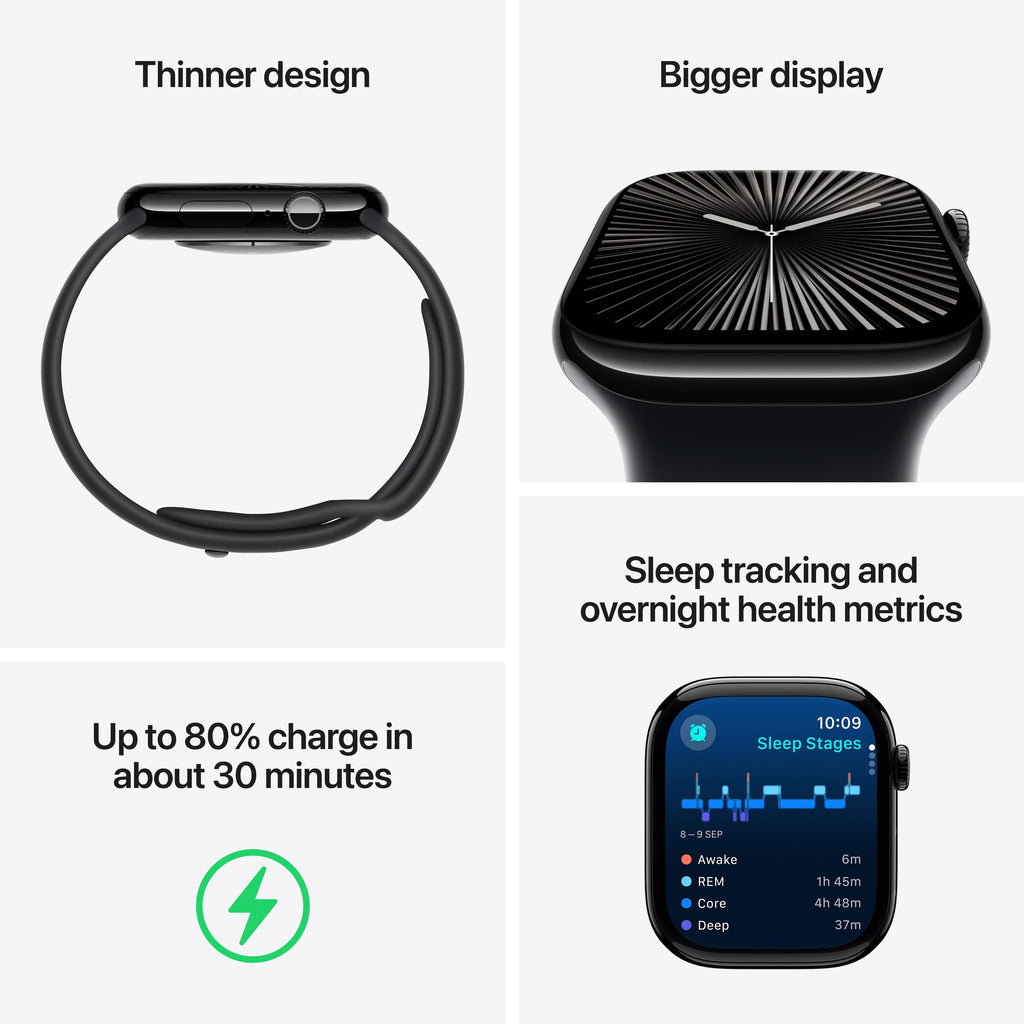 ساعة Apple Watch Ultra 2 GPS + Cellular مقاس 49 مم، هيكل من التيتانيوم الأسود مع حلقة سوداء 