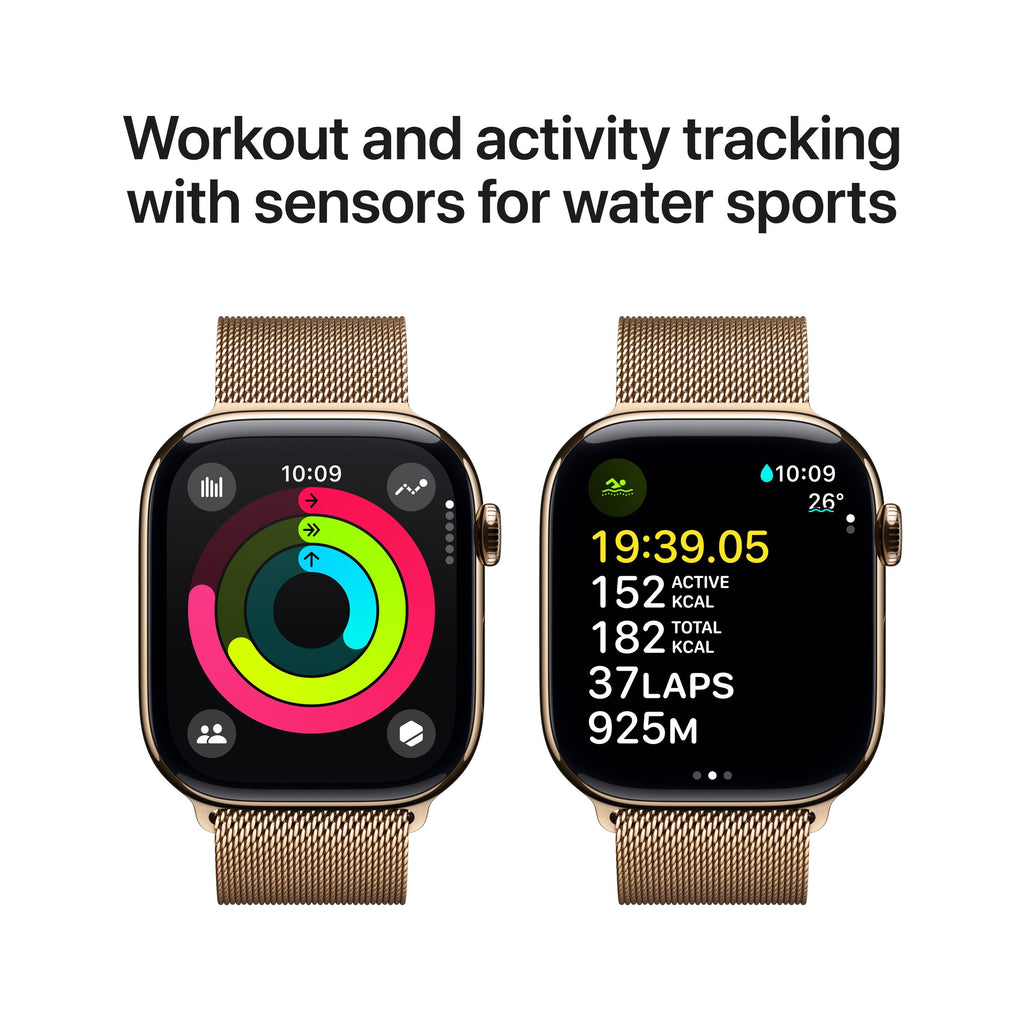 ساعة Apple Watch Ultra 2 GPS + Cellular مقاس 49 مم، هيكل من التيتانيوم الأسود مع حلقة سوداء 