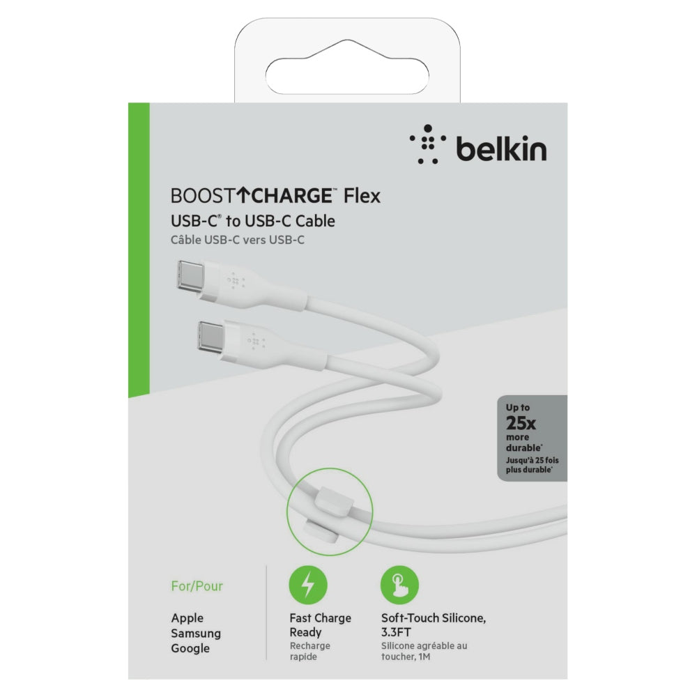 Belkin - Cable - Silicone - C to C - 2.0 - 1M - White
